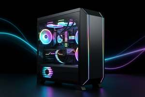 Make me a case that you put in computer game parts, make it a beautiful style, a beautiful game style